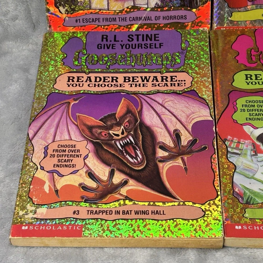 Give Yourself Goosebumps Book Lot Vol 1–4 R.L. Stine 1st Editions Vol 2 & 4‎